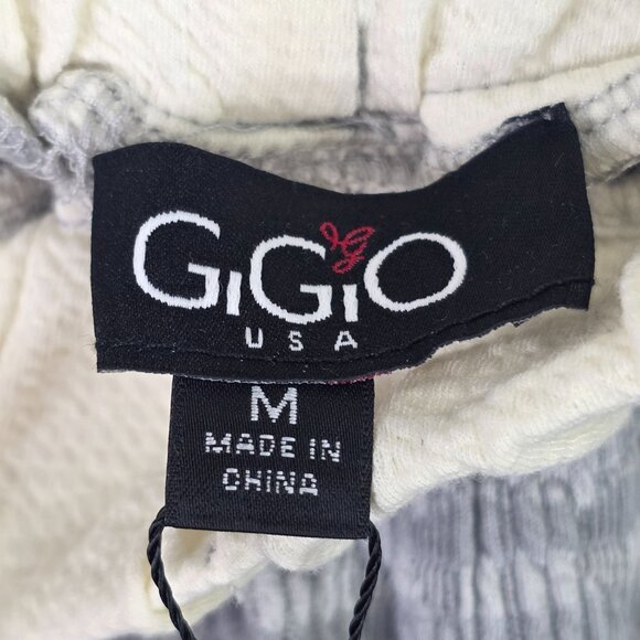 Womens Gigo Patchwork Casual Shorts Elastic Waist Polyester Blend Stretch Size M - Picture 2 of 10